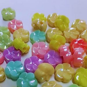 Miçanga Flor c/ furo 12mm / pct 20g