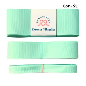 Fita Gorgorão  Lisa - Sanding - 3 metros / Cor Verde Tiffany Claro 53