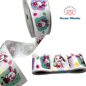 Fita Páscoa Gorgorão Estampada  38mm