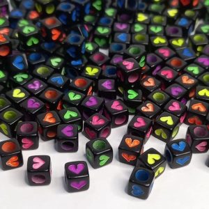 Dadinho Passante Coração Neon / Pct c/ 15g