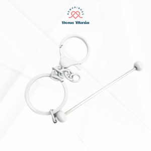Chaveiro Diy Metal - Branco 15cm