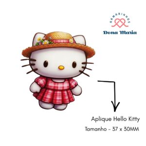 APLIQUE SUBLIMADO HELLO KITTY 2 -  37X30MM