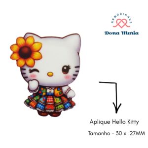 APLIQUE SUBLIMADO HELLO KITTY - 30X27MM