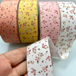 Fita Importada Organza Floral 38mm
