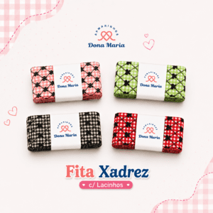 Fita Xadrez com Lacinho 38mm