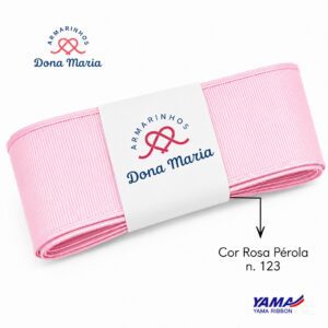 Fita lisa Gorgorão Yama - Rosa Pérola Cor 123