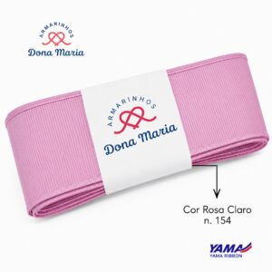 Fita lisa Gorgorão Yama - Cor Rosa Claro - n. 154