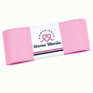 Peça de fita de gorgurão Yama na cor Rosa Escuro 155, com textura canelada.