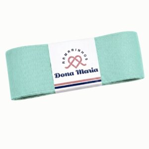 Peça de fita de gorgurão Yama na cor Verde Pastel claro 513, com textura canelada.