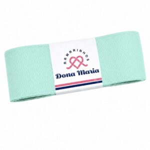 Peça de fita de gorgurão Yama na cor Verde Água 314, com textura canelada.