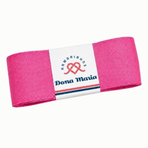 Peça de fita de gorgurão Yama na cor Rosa Jardim 183, com textura canelada.