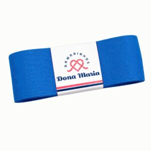 Peça de fita de gorgurão Yama na cor Azul Elétrico 352, com textura canelada.