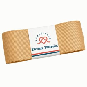 Peça de fita de gorgurão importada Yama cor Seda Crua 826 com textura canelada