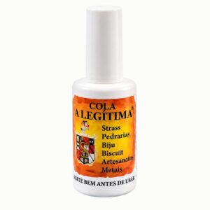 Frasco de Cola A Legítima 20ml para aplicação de strass, pedrarias, bijuterias, biscuit, artesanatos e metais.
