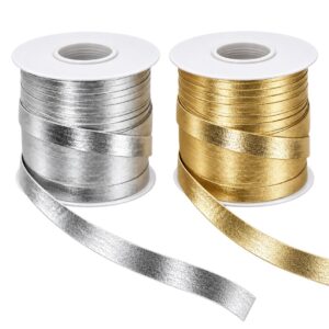 Tira de lonita metalizada, disponível nas cores prata e dourado.