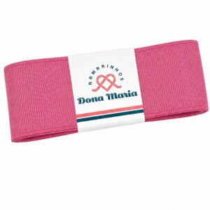 Peça de fita de gorgurão Yama na cor Rosa Colonial 168, com textura canelada