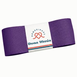 Peça de fita de gorgurão Yama na cor Ametista 473, com textura canelada.